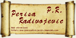 Periša Radivojević vizit kartica